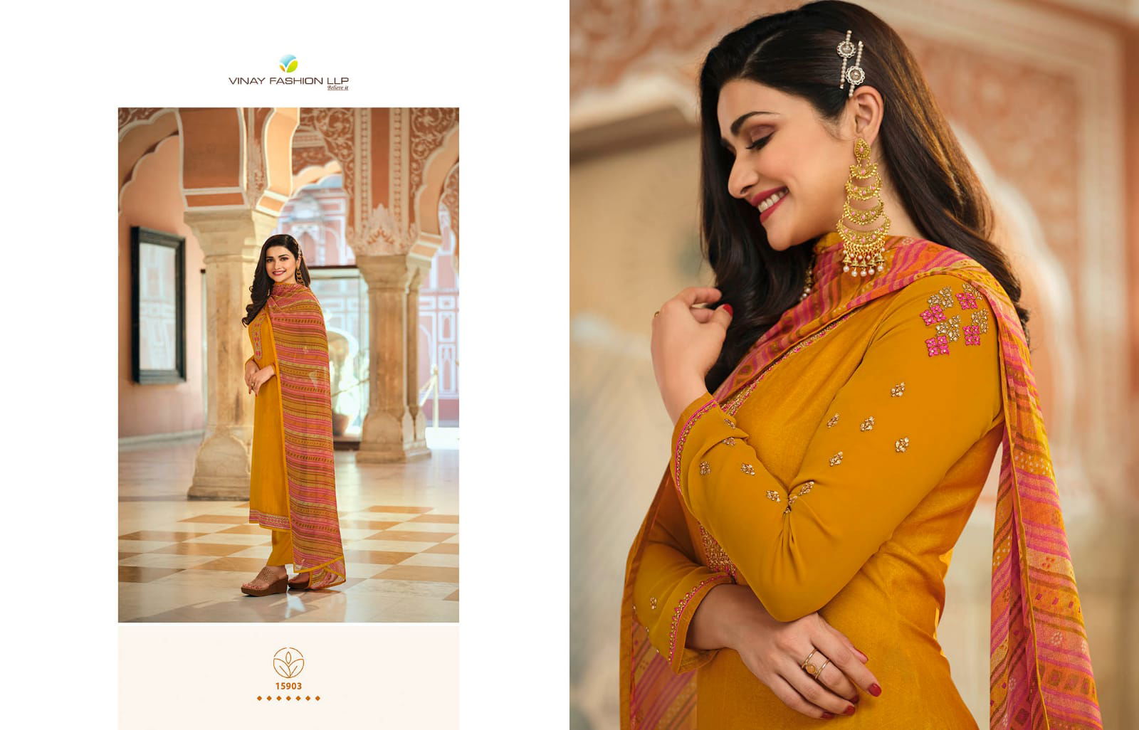 Vinay Silkina Royal Crepe 35 New Designer Festive Wear Embroidery Salwar Suits Collection